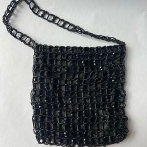 Vintage Early 90’s Elegant Black Beaded Women's‎ Bag by Nordstrom Prom Fo…